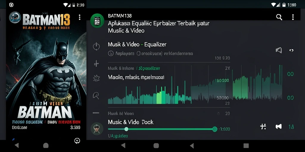 Antarmuka BATMAN138 yang mudah digunakan untuk pengaturan Equalizer.