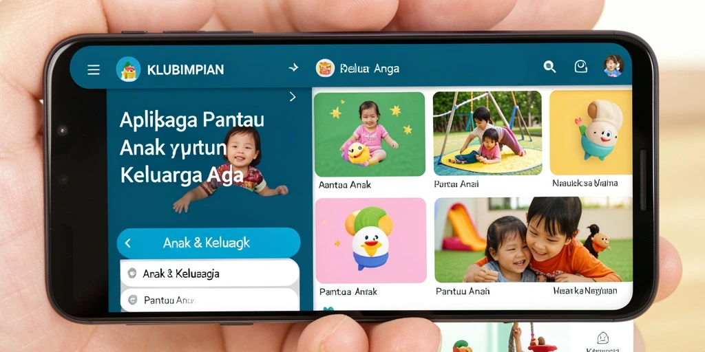 Antarmuka KLUBIMPIAN yang mudah digunakan untuk pemantauan anak.
