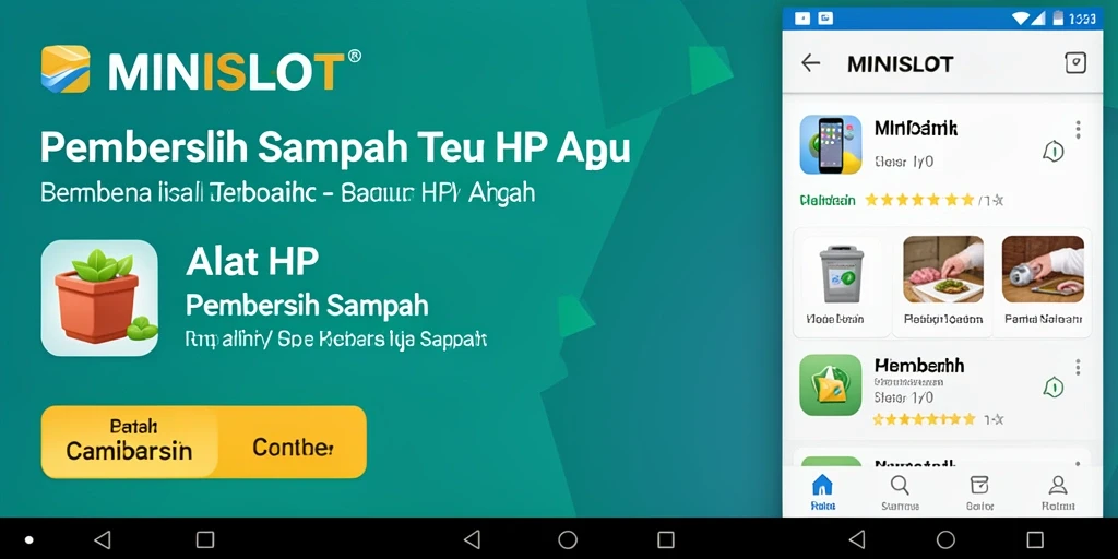 Tampilan antarmuka Pembersih Sampah MINISLOT yang modern dan mudah digunakan.