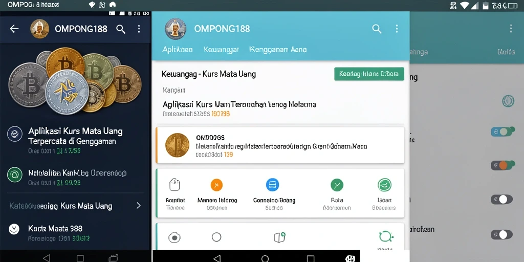 Antarmuka OMPONG188 dengan fungsi Kurs Mata Uang yang jelas dan informatif.