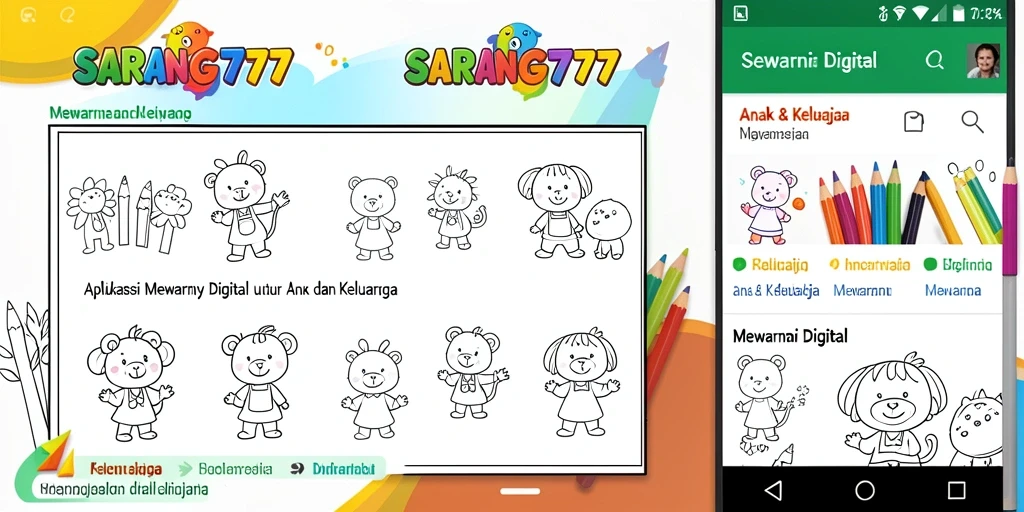 Tampilan antarmuka aplikasi Mewarnai Digital SARANG777 yang menarik.