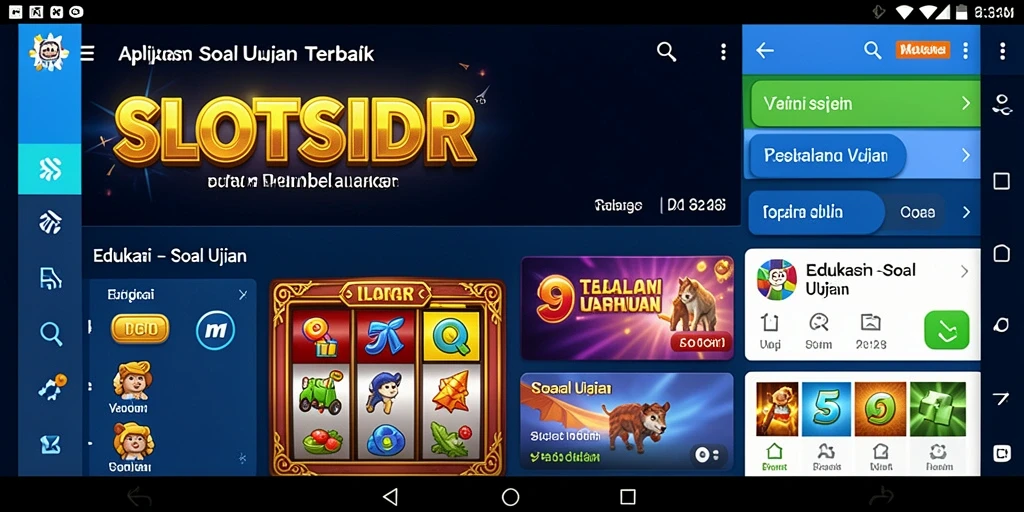 Tampilan antarmuka interaktif aplikasi SLOTSIDR untuk soal ujian.